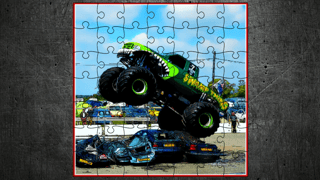 Monster Trucks Racing Puzzle game cover