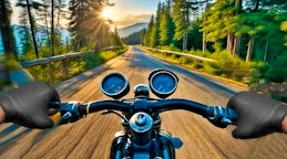 Motorcycle Racer. Road Mayhem