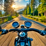 Motorcycle Racer. Road Mayhem