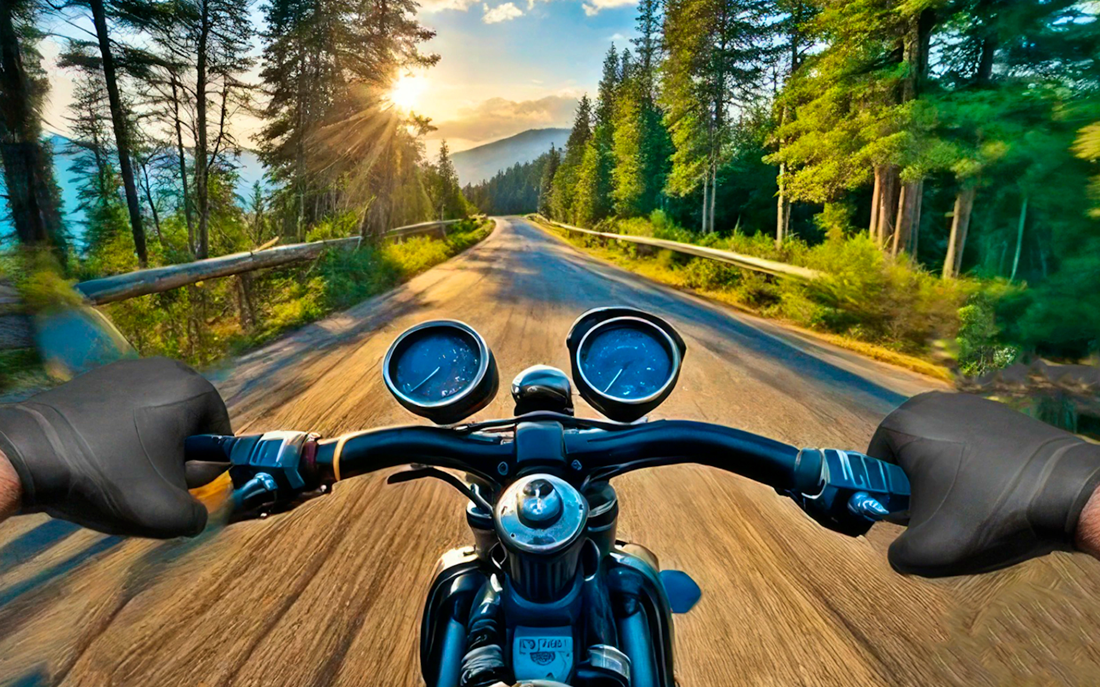 Motorcycle Racer. Road Mayhem