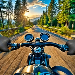 Motorcycle Racer. Road Mayhem