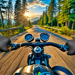 Motorcycle Racer. Road Mayhem