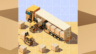 Moving Trucks Jigsaw game cover