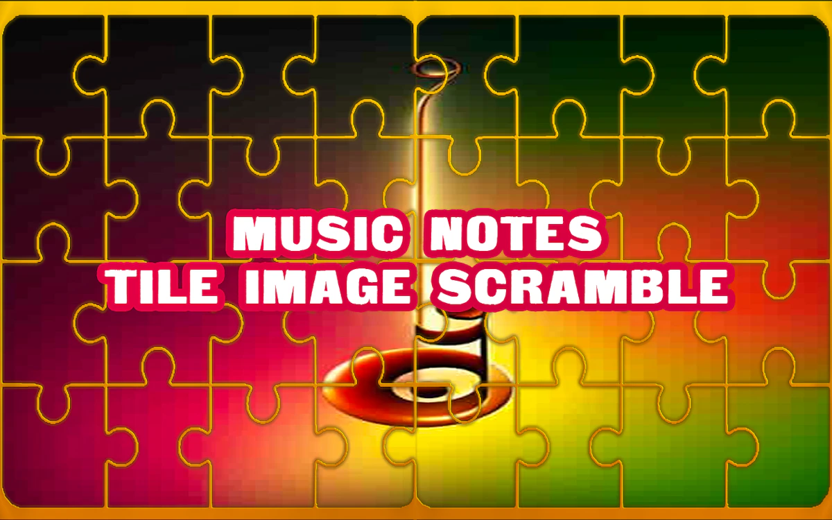 Play Music Notes Tile Image Scramble — free online Jigsaw Puzzles game