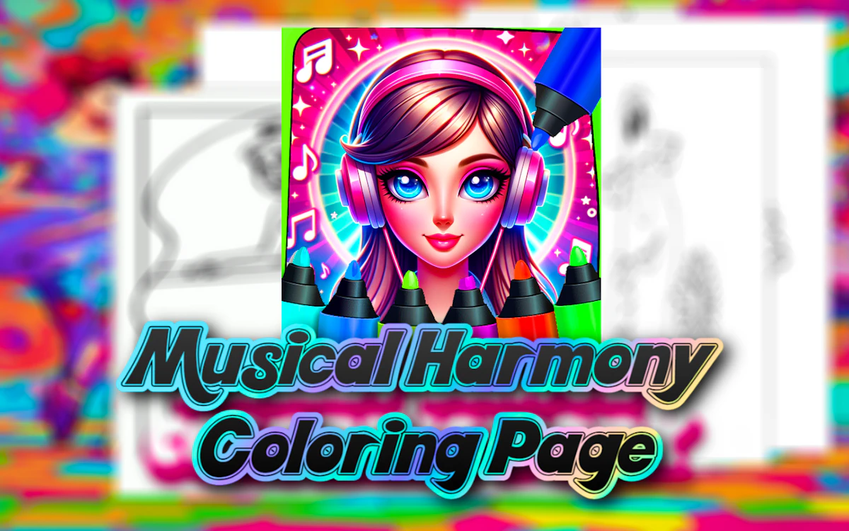 Play Musical Harmony Coloring Page — free online Coloring game