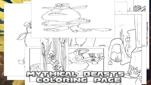 Image for Mythical Beasts Coloring Page