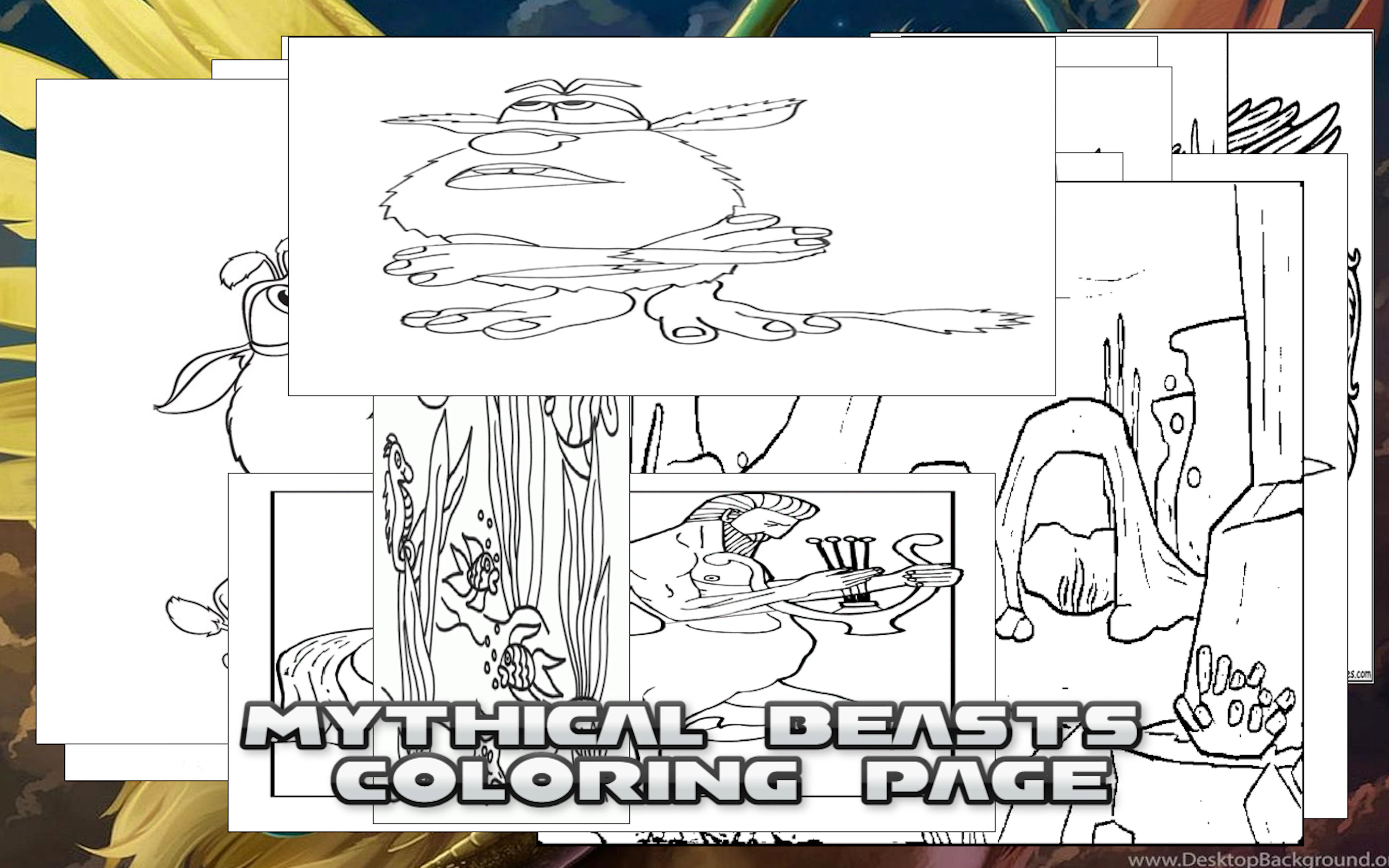 Mythical Beasts Coloring Page