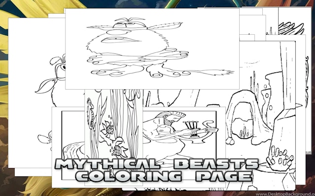 Mythical Beasts Coloring Page