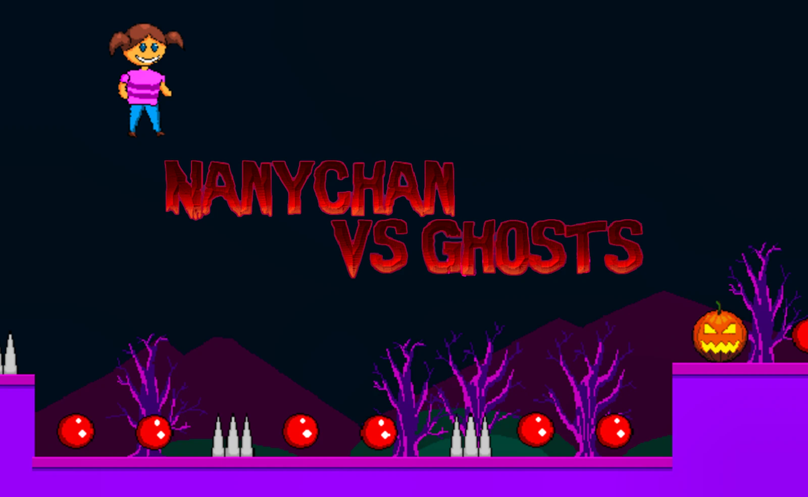 Nanychan vs Ghosts — free online arcade game on Glaze Games