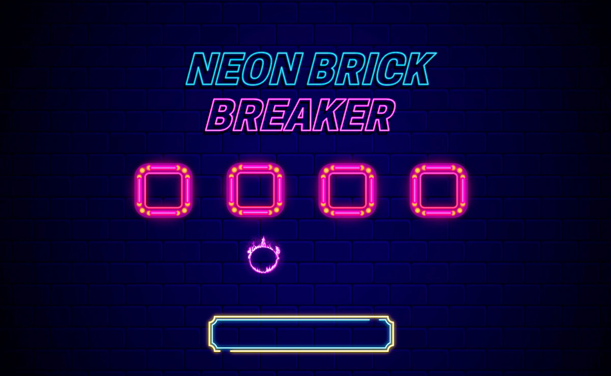 Play Neon Brick Breaker — free online Retro game