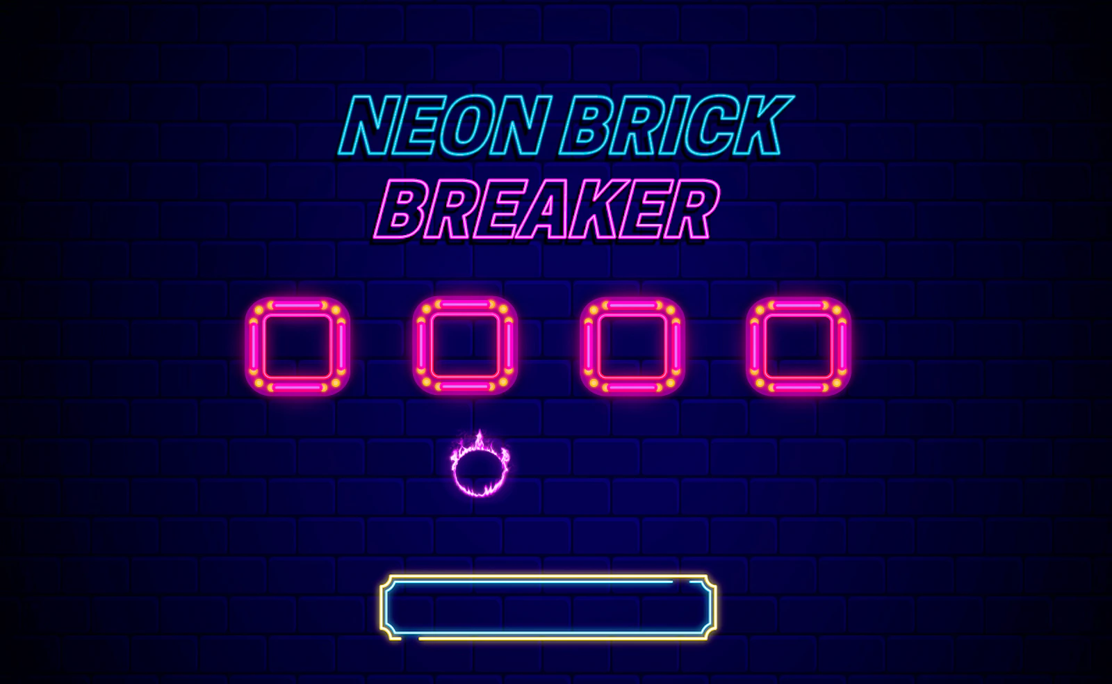 Neon Brick Breaker — free online flash game on Glaze Games