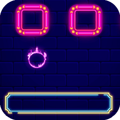Neon Brick Breaker By Gamepix