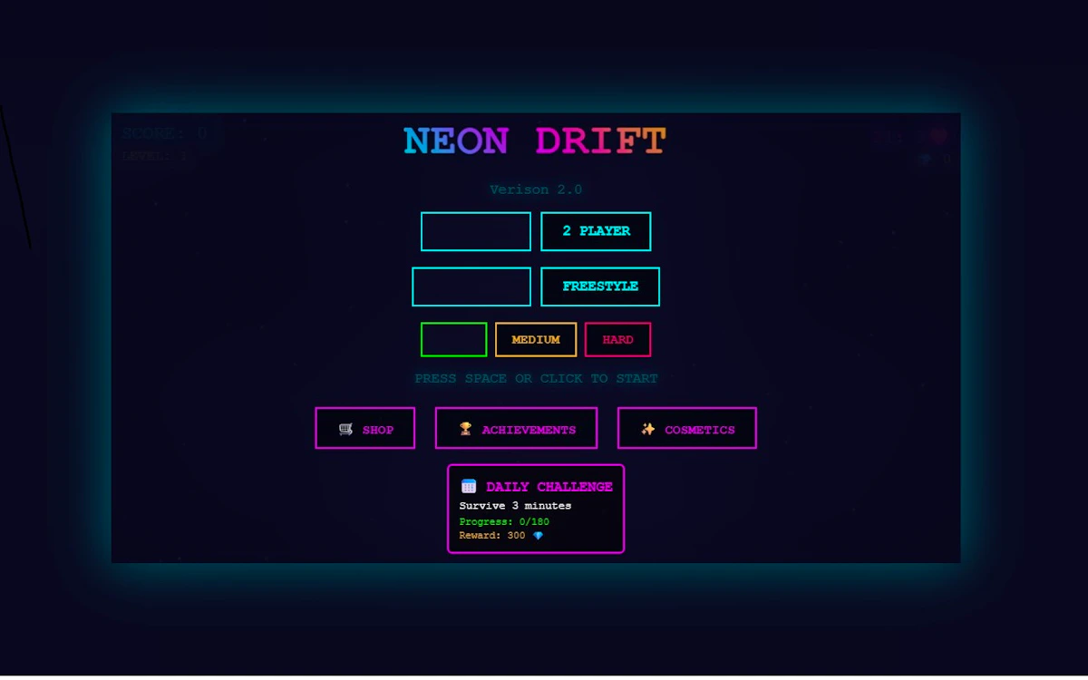 Play Neon Drift — free online Arcade game