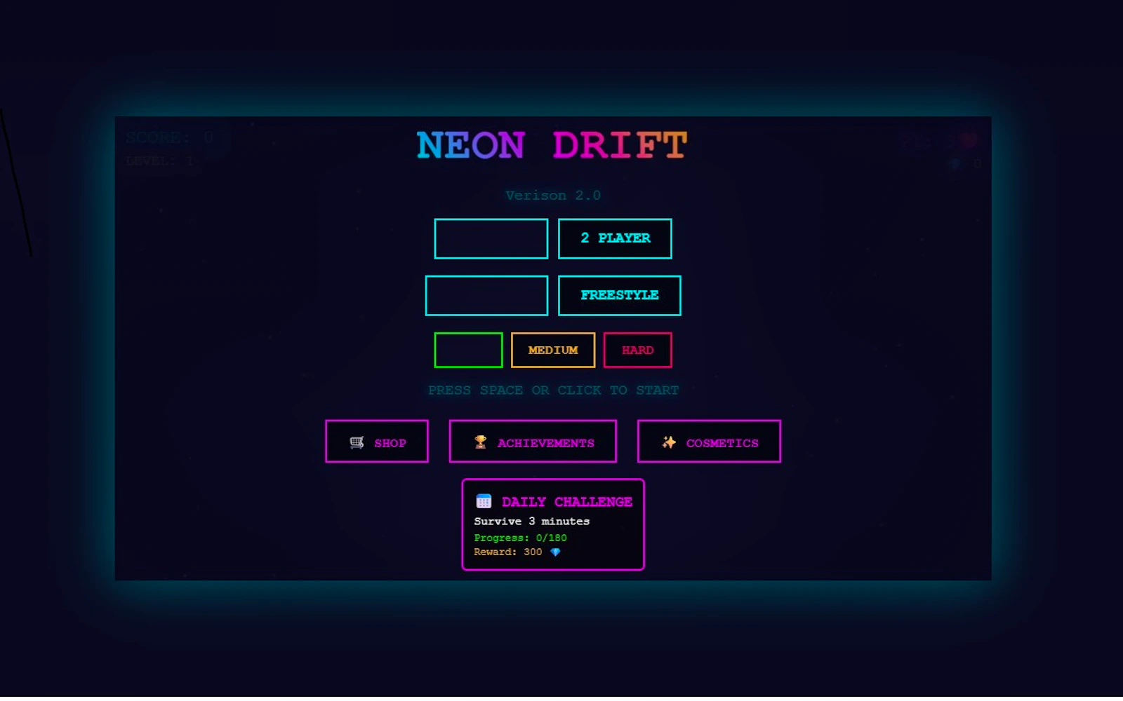 Neon Drift — free online arcade game on Glaze Games