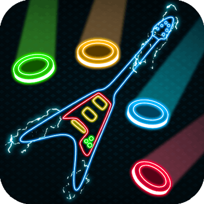 Neon Guitar By Gamepix