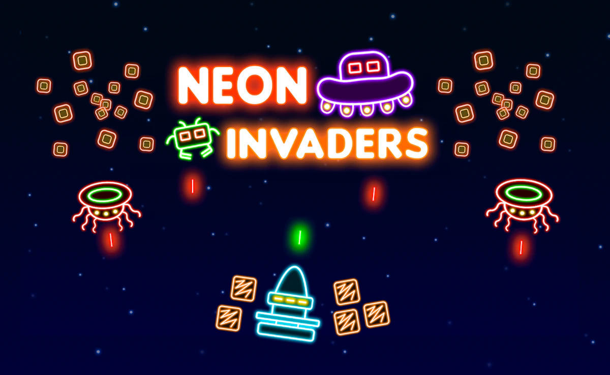 Play Neon Invaders — free online Monster game
