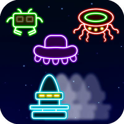 Neon Invaders By Gamepix