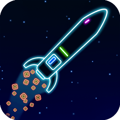 Neon Rocket By Gamepix