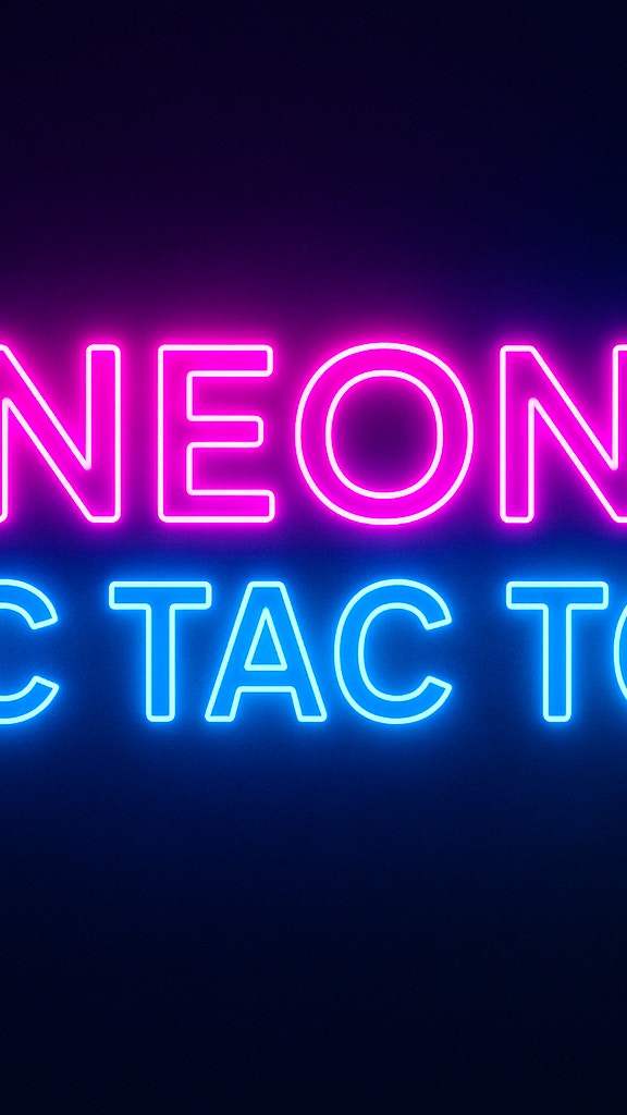 Neon Tic-Tac-Toe