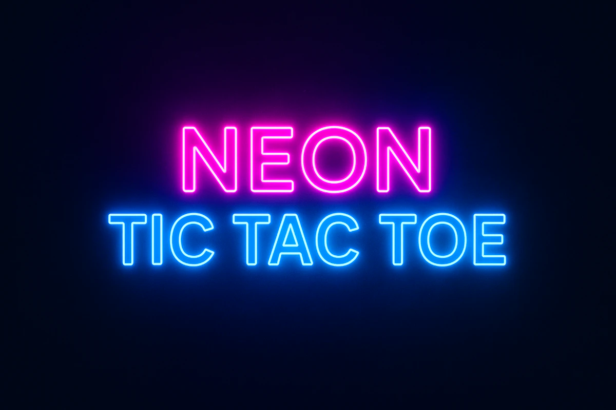 Play Neon Tic-Tac-Toe — free online Board game