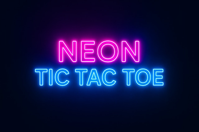 Neon Tic Tac Toe