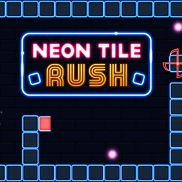 Neon Tile Rush Online arcade Games on taptohit.com