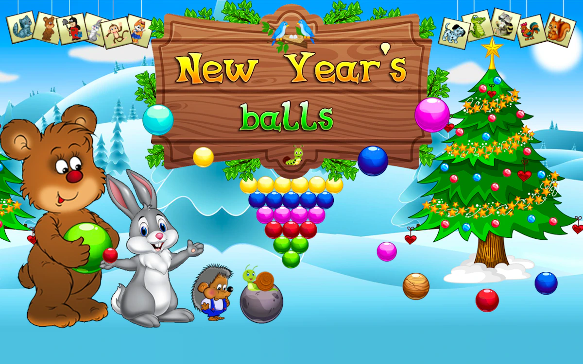 Play New Year's Balls — free online Bubble Shooter game
