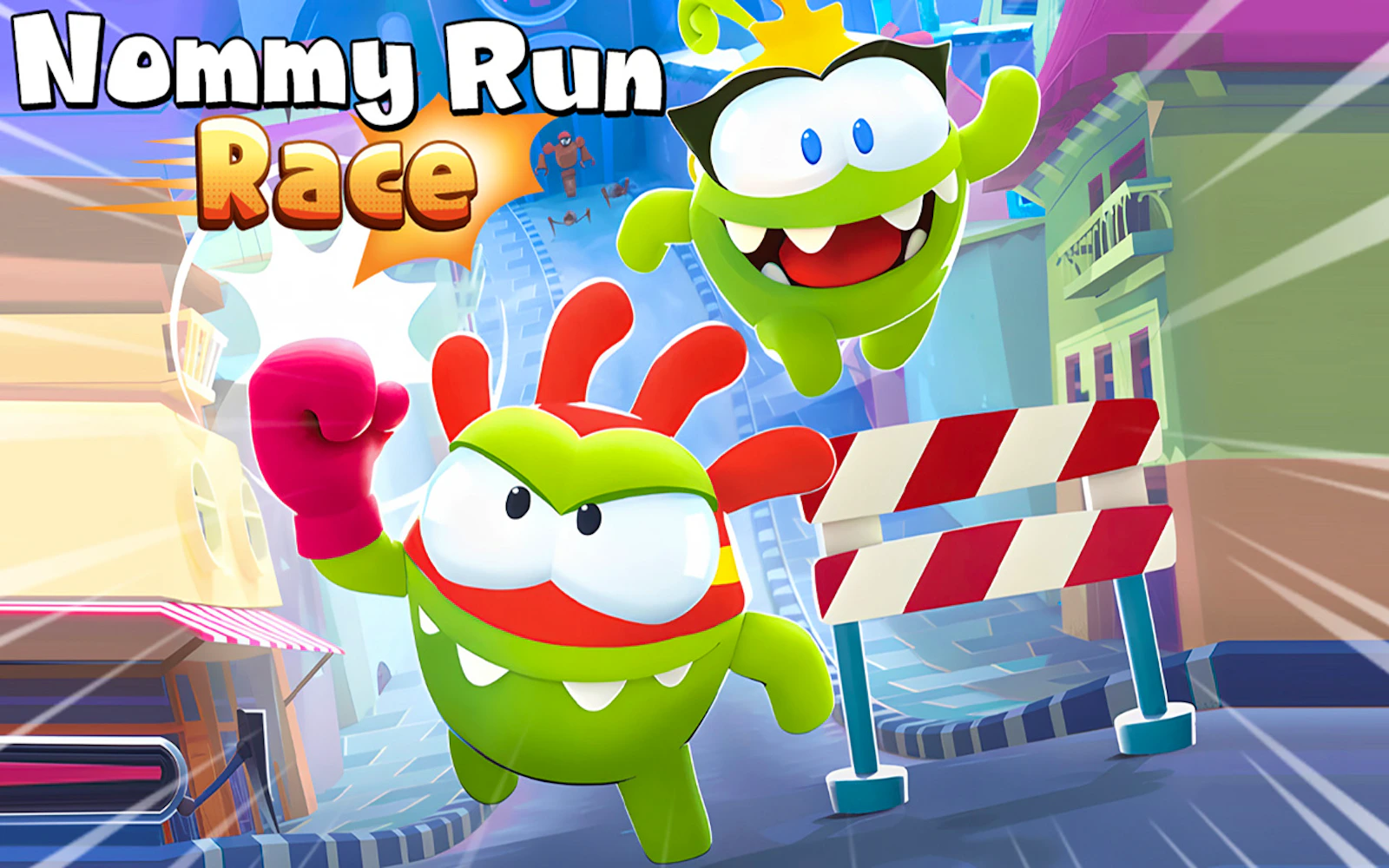 Nommy Run Race — free online arcade game on Glaze Games