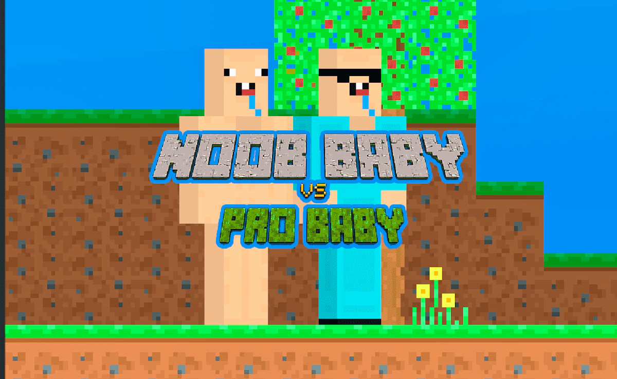 Play Noob Baby vs Pro Baby — free online Arcade game