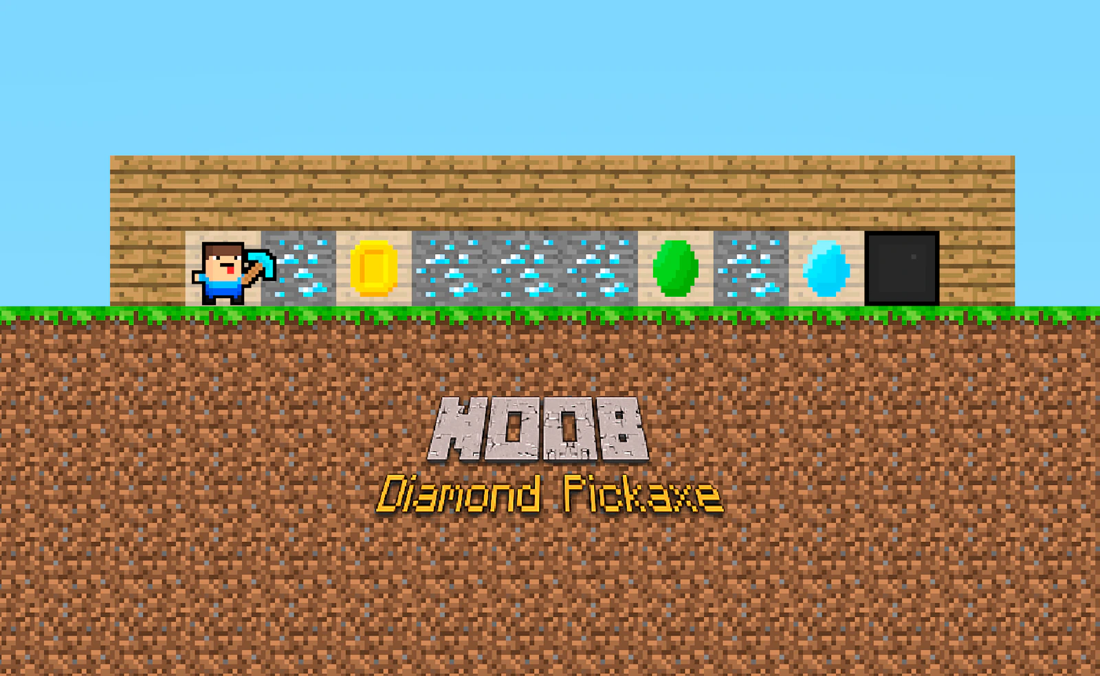 Noob Diamond Pickaxe — free online clicker game on Glaze Games