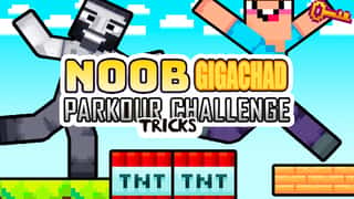 Noob Gigachad: Parkour Tricks Challenge game cover