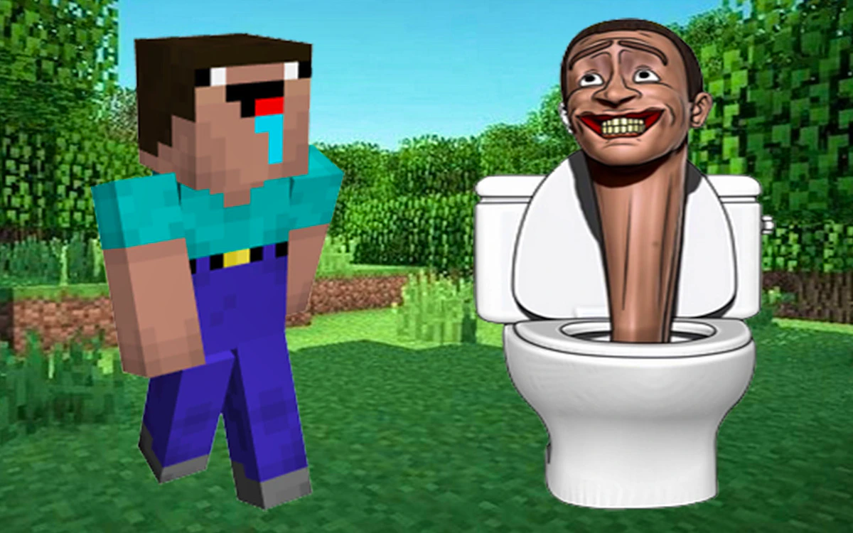 Play Noob Mineblox Hunt Skibidi Toilet — free online Action game