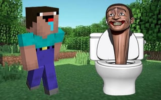 Noob Mineblox Hunt Skibidi Toilet game cover