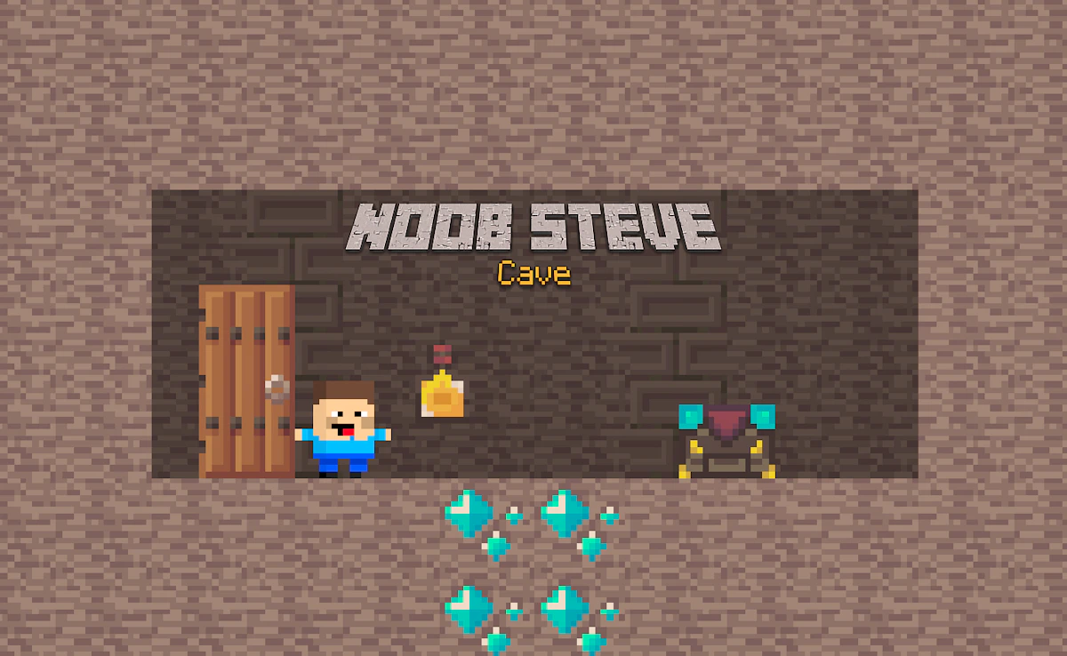 Play Noob Steve Cave — free online Arcade game