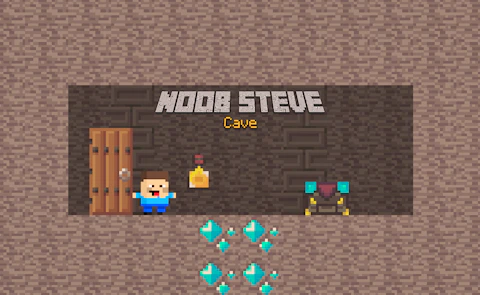 Noob Steve Cave game artwork