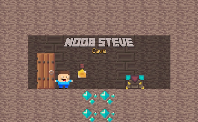 Noob Steve Cave game