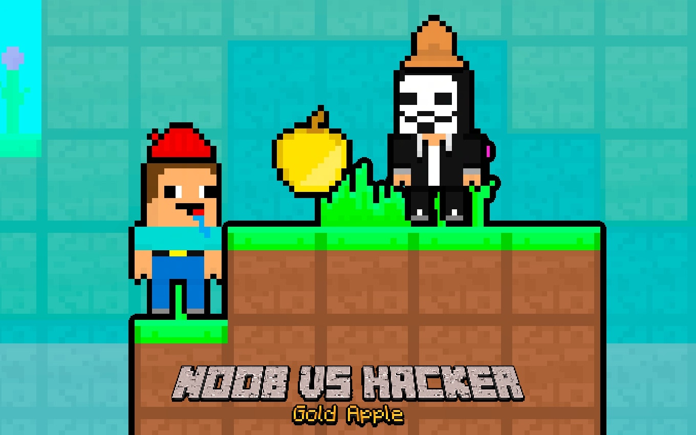 Noob vs Hacker Gold Apple