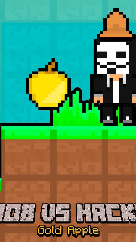 Noob vs Hacker Gold Apple