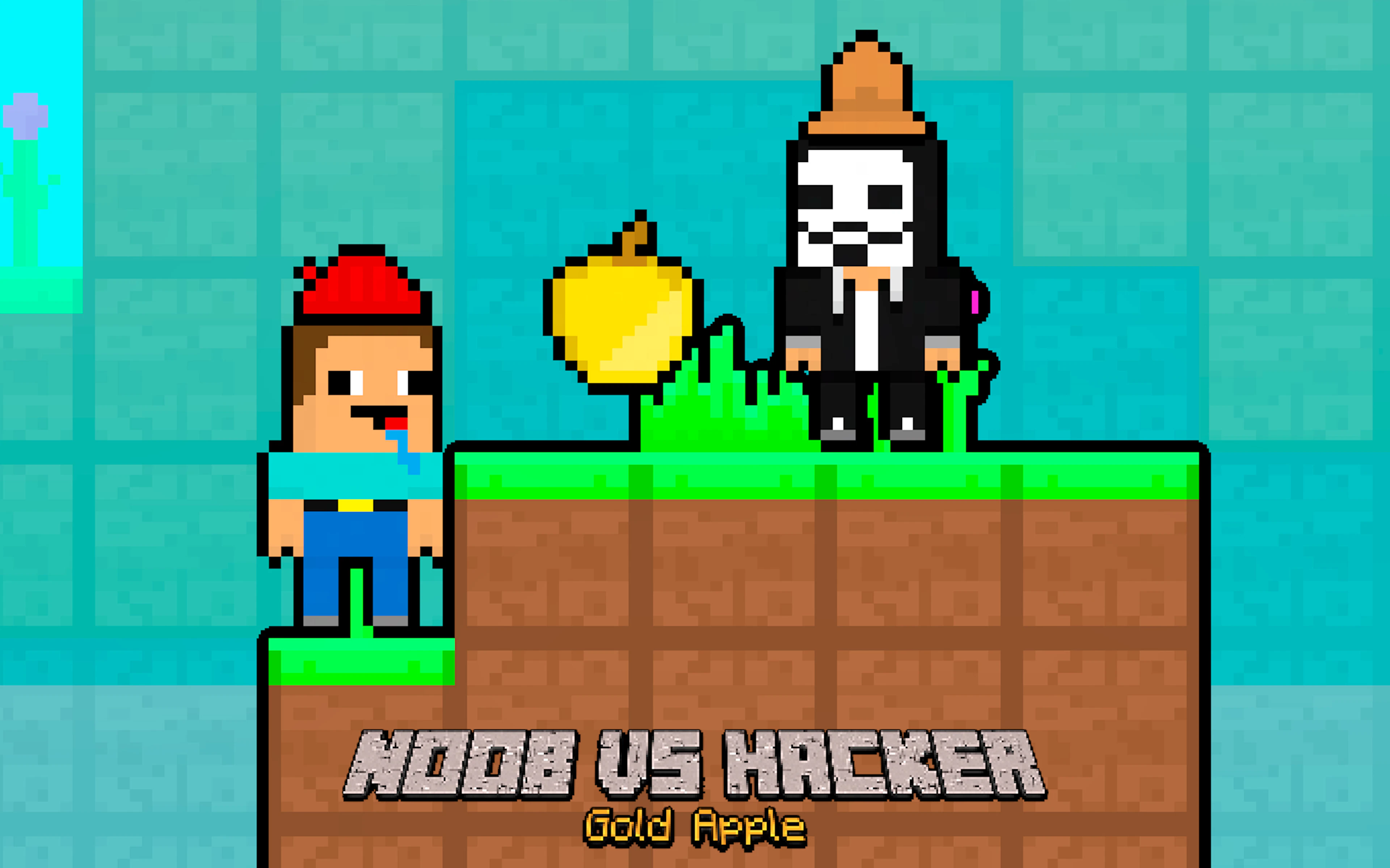 Noob vs Hacker Gold Apple