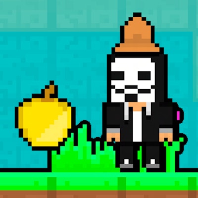 Noob vs Hacker Gold Apple By Gamepix