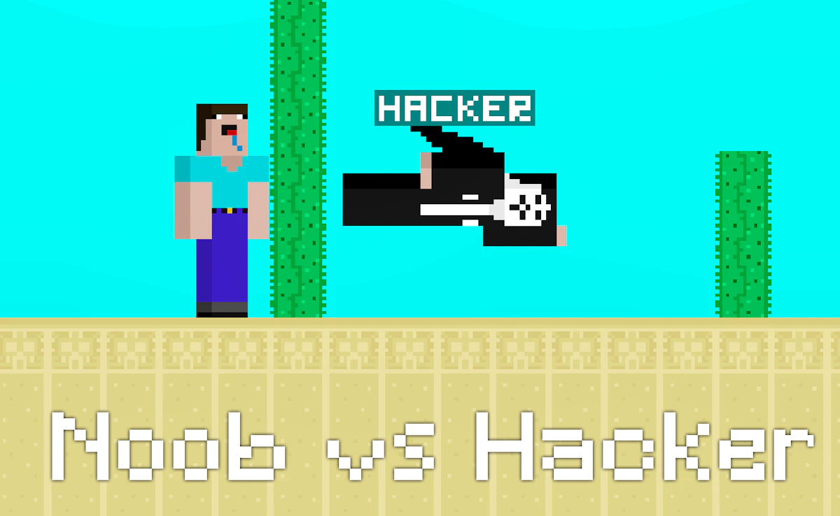 Play Noob vs Hacker — free online Monster game