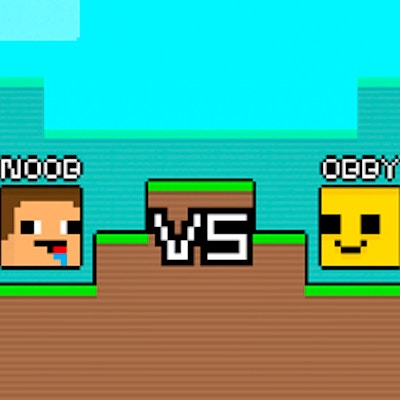 Noob vs Obby Two-Player By Gamepix