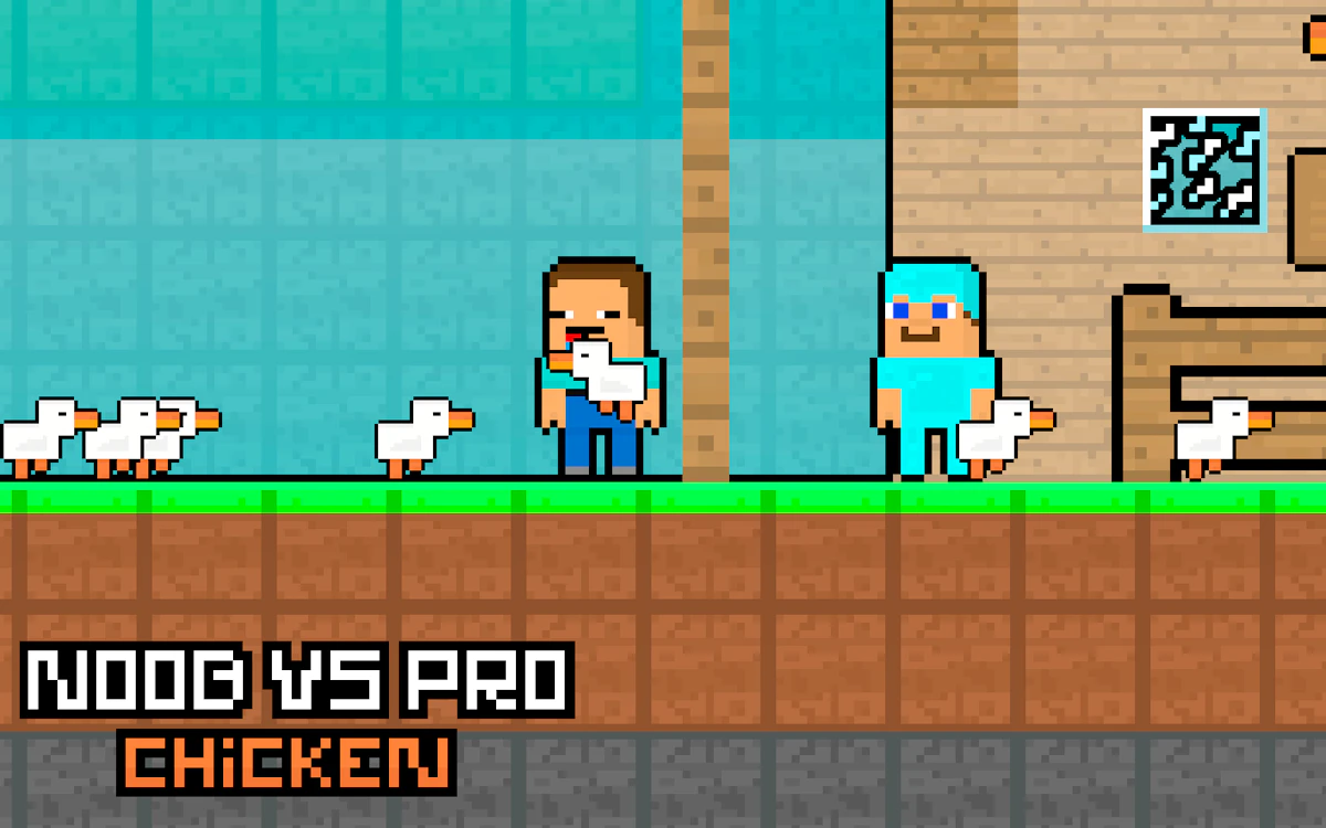 Play Noob vs Pro Chicken — free online Two Player game