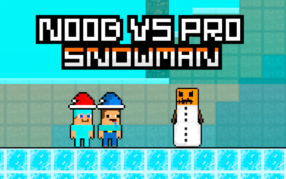 Play Noob vs Pro Snowman — free online Two Player game