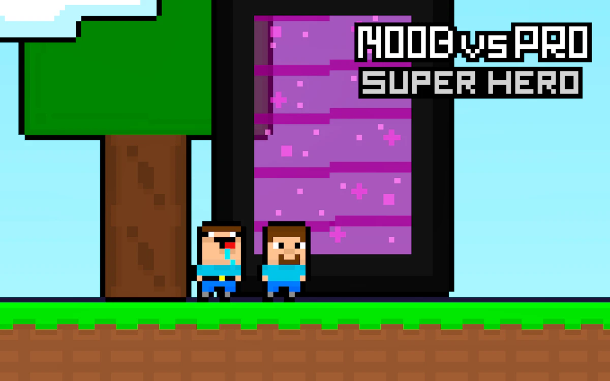 Play Noob vs Pro Super Hero — free online Two Player game