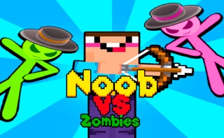 Noob Vs Stickman Zombies game cover