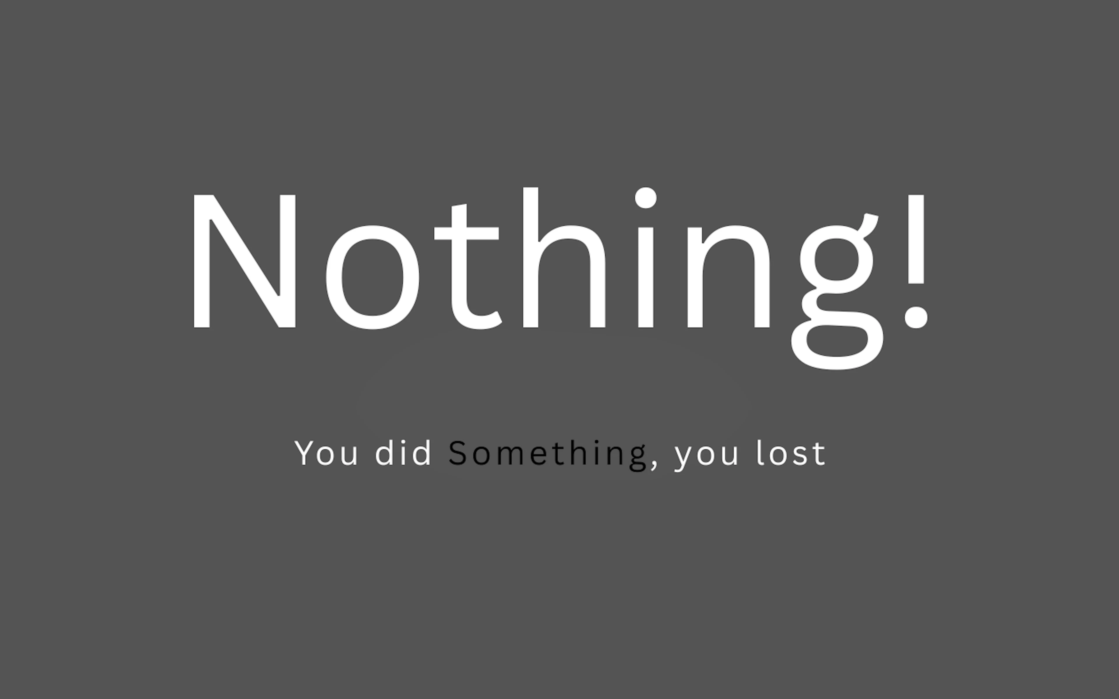 Nothing