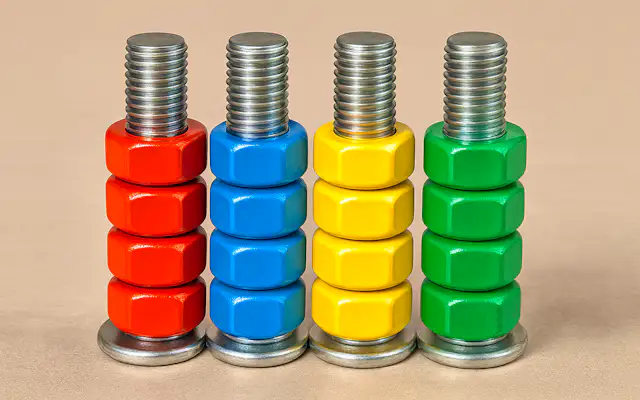 Nüsse sortieren – Farbpuzzle