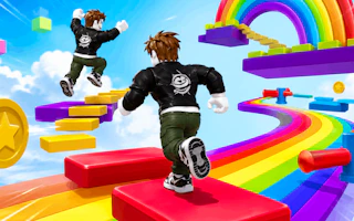 Obby Rainbow Parkour Two Player