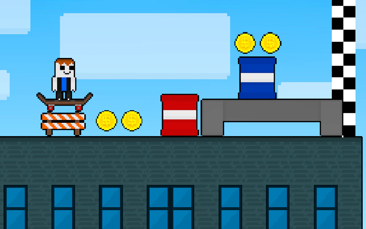 Play Obby Skate Forever Parkour — free online Skateboard game